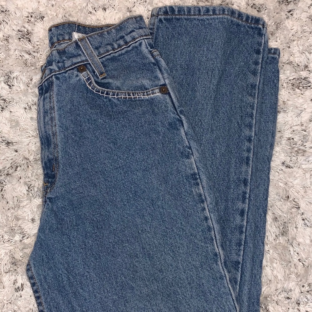 Hand embroidered Levi jeans